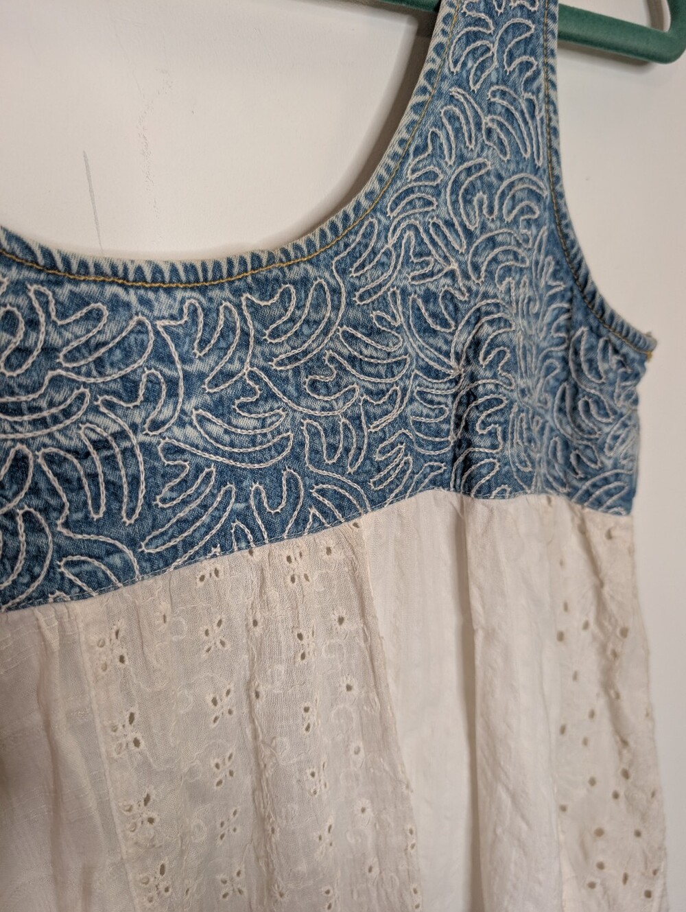 Young Threads Boho Lace Patchwork Tunic Tank Top - Picture 5 of 6